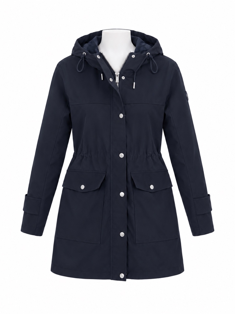 Size M Michael Michael Kors Dark Navy Hooded Anorak Utility Coat